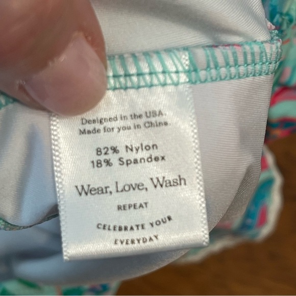 SweetHoney Floral Scallop swim top blue pink multi color size 5 - Picture 4 of 4